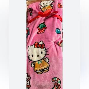 NEW Hello Kitty Holiday Christmas Candy Land Throw Blanket 60” x 70"